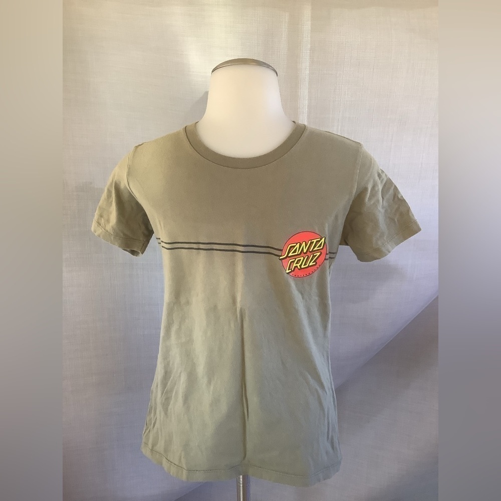 Small Santa Cruz green short sleeve tee shirt